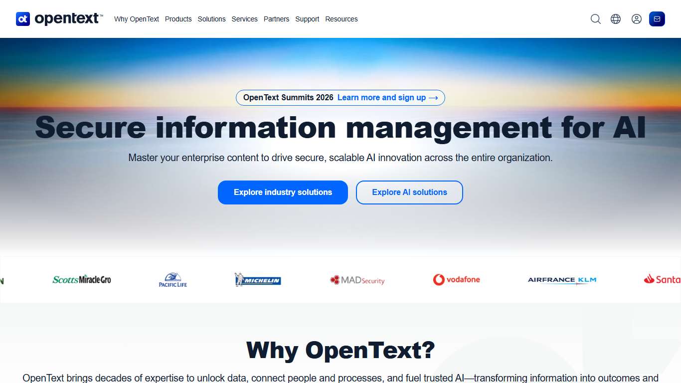 OpenText | Secure Information Management for AI