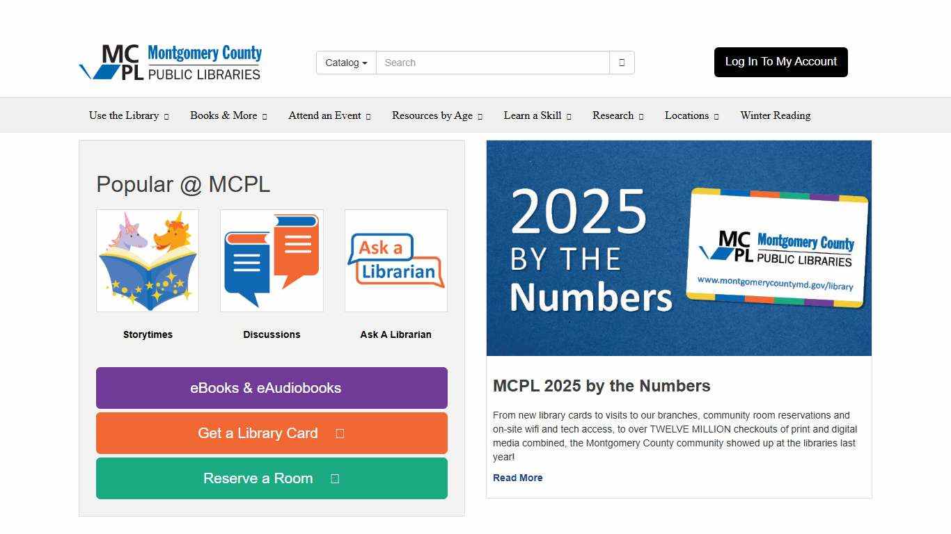 Montgomery County Public Libraries (MCPL) - Montgomery County, Maryland