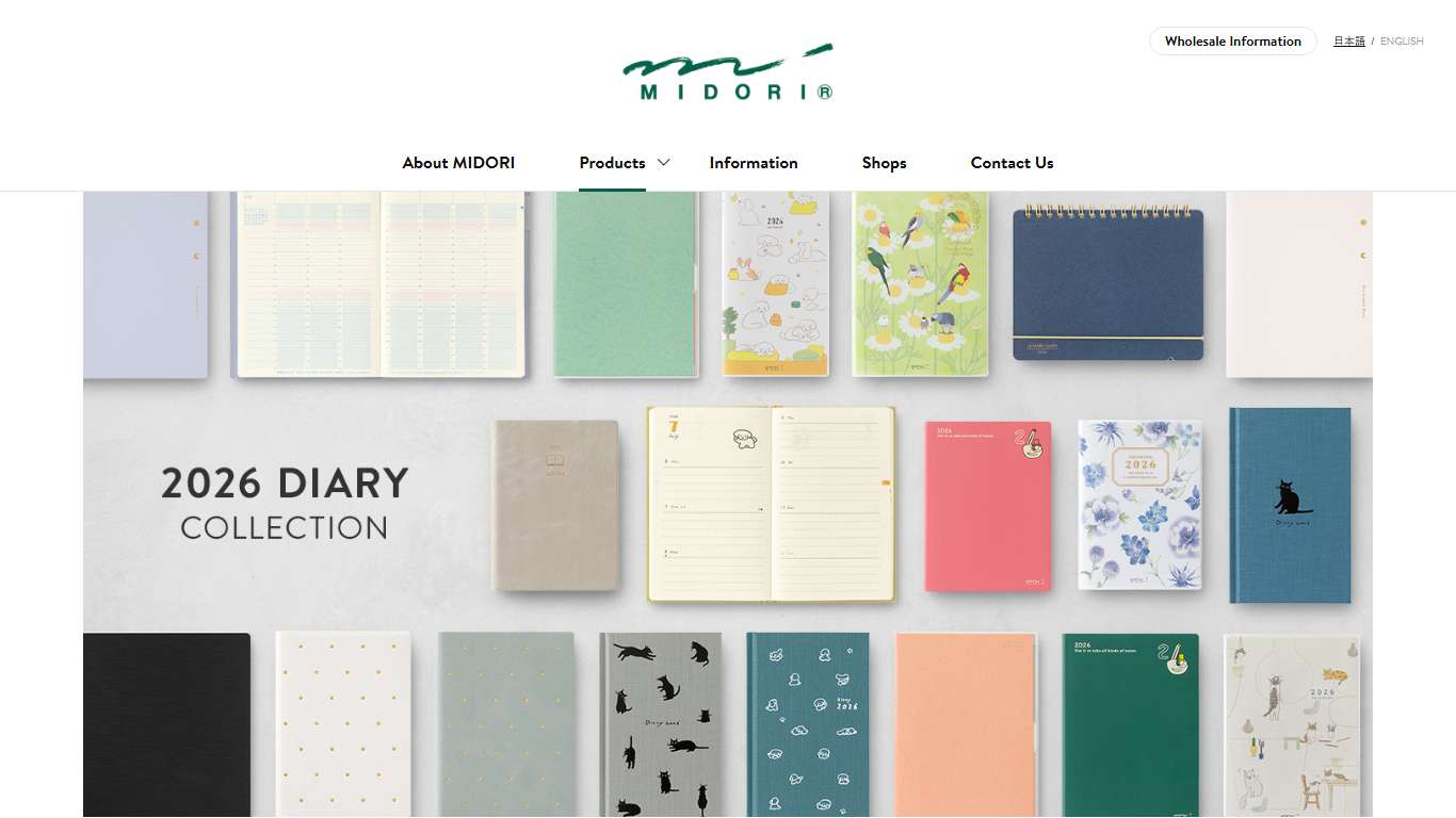 2026Diary - MIDORI | Japanese Design Stationery Company
